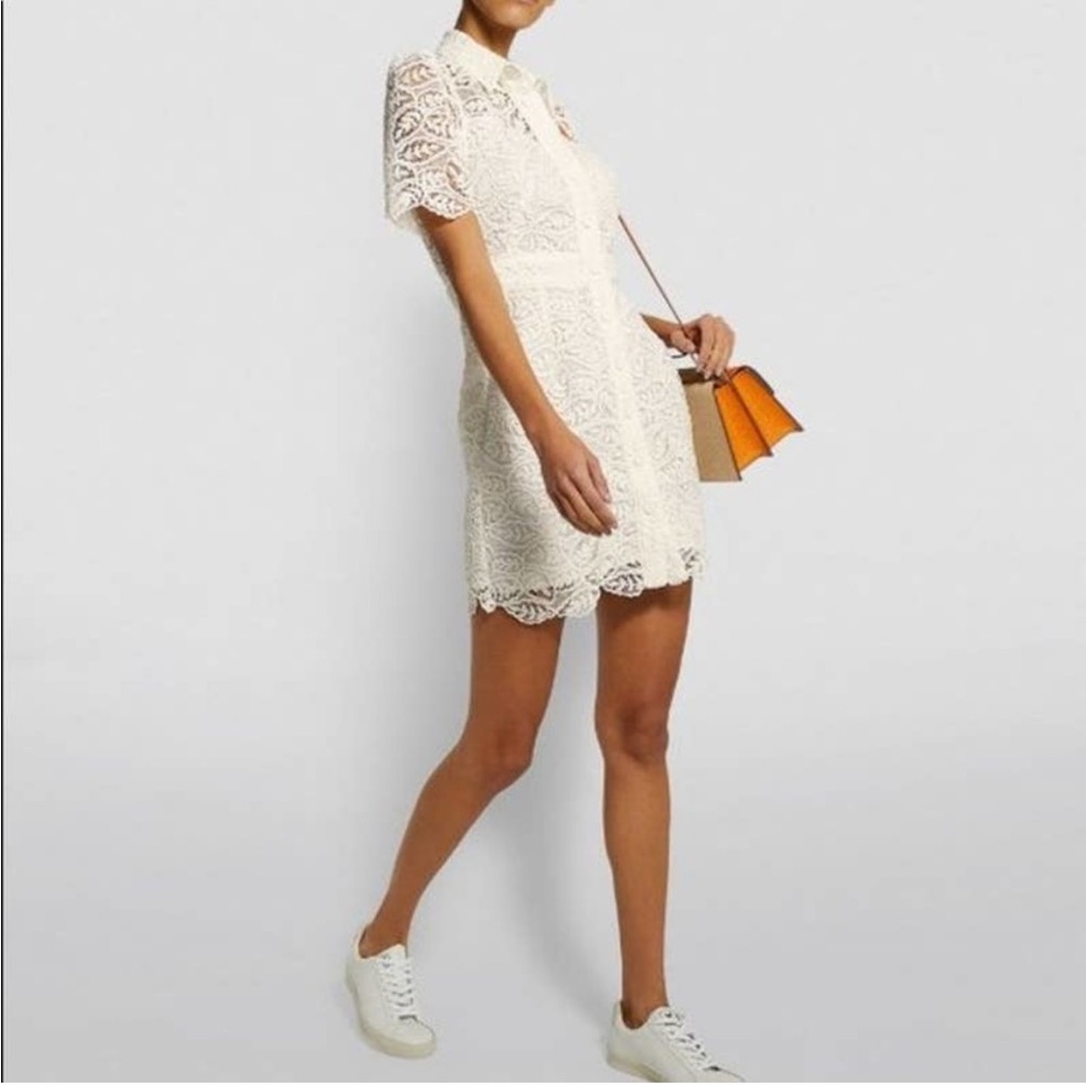 Sandro White lace dress in ecru size Small (36 French)